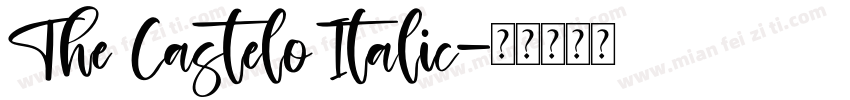 The Castelo Italic字体转换